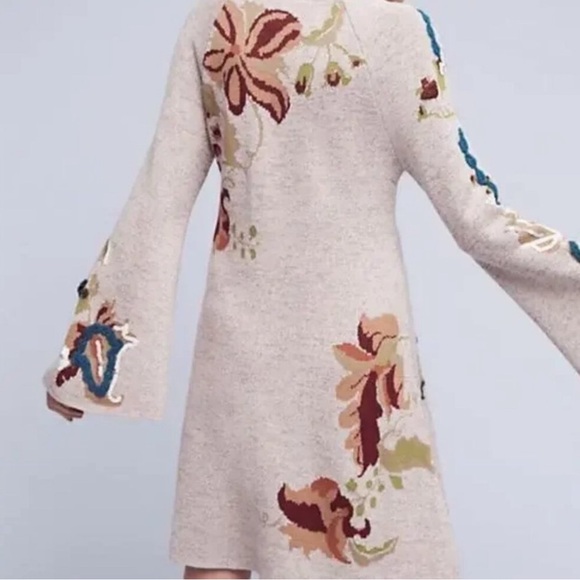 Knitted & Knotted Swing Petal Sweater Dress, Large - Picture 4 of 8